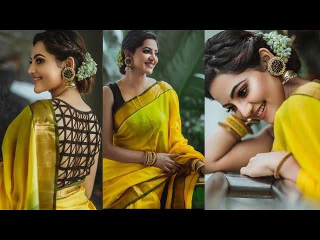 Beautiful Indian young girl in Traditional Saree posing outdoors Stock  Photo - Alamy