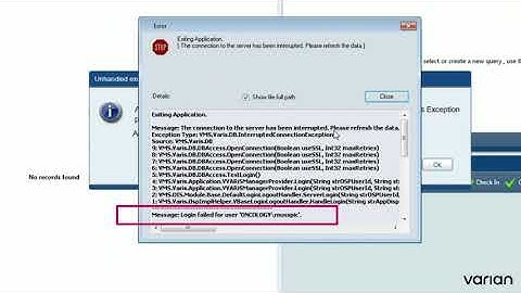 ARIA Application Error