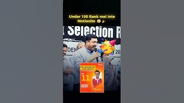 Under 100 Rank mei inte Motionite | JEE Advanced 2025 result #jeeadvanced #shorts #result #nvsir