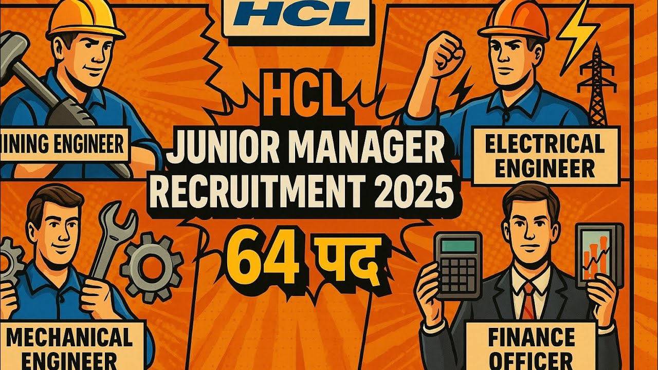 Hcl Manager HCL Junior Manager Recruitment 2025 | 64 पद |Mining, Mechanical ...