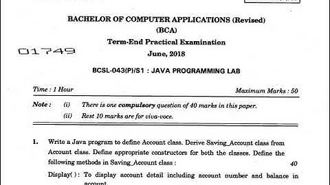 BCSL-043 practical question paper june 2018