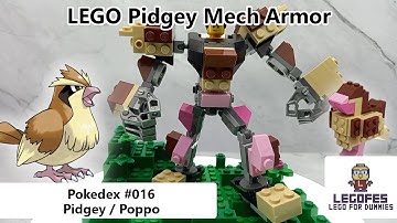 LEGO POKEMON MECH - Pokedex 016 Pidgey / Poppo (Tutorial Build & Armor Robot Mode)
