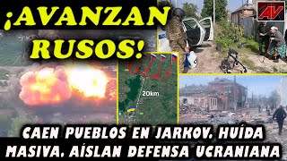 Rusia avanza rápido en Jarkov, caen pueblos. Huída masiva. Defensa ucraniana destruida, mueven mas.