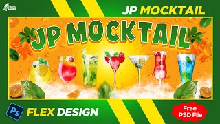 Mocktail Banner Design | Its PS-Design | Free PSD File | Photoshop Tutorial screenshot 4