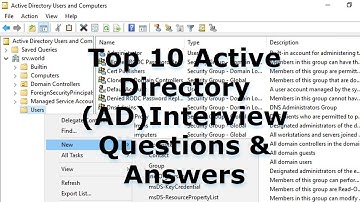Top 10 Active Directory Interview (AD) Questions & Answers..