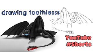 Drawing toothless from how to train your dragon #Shorts Resimi