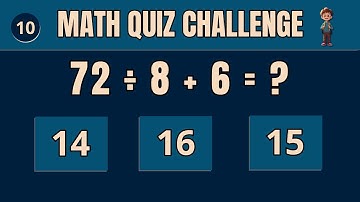 Math Quiz Battle: Are You Smarter Than a 5th Grader?
