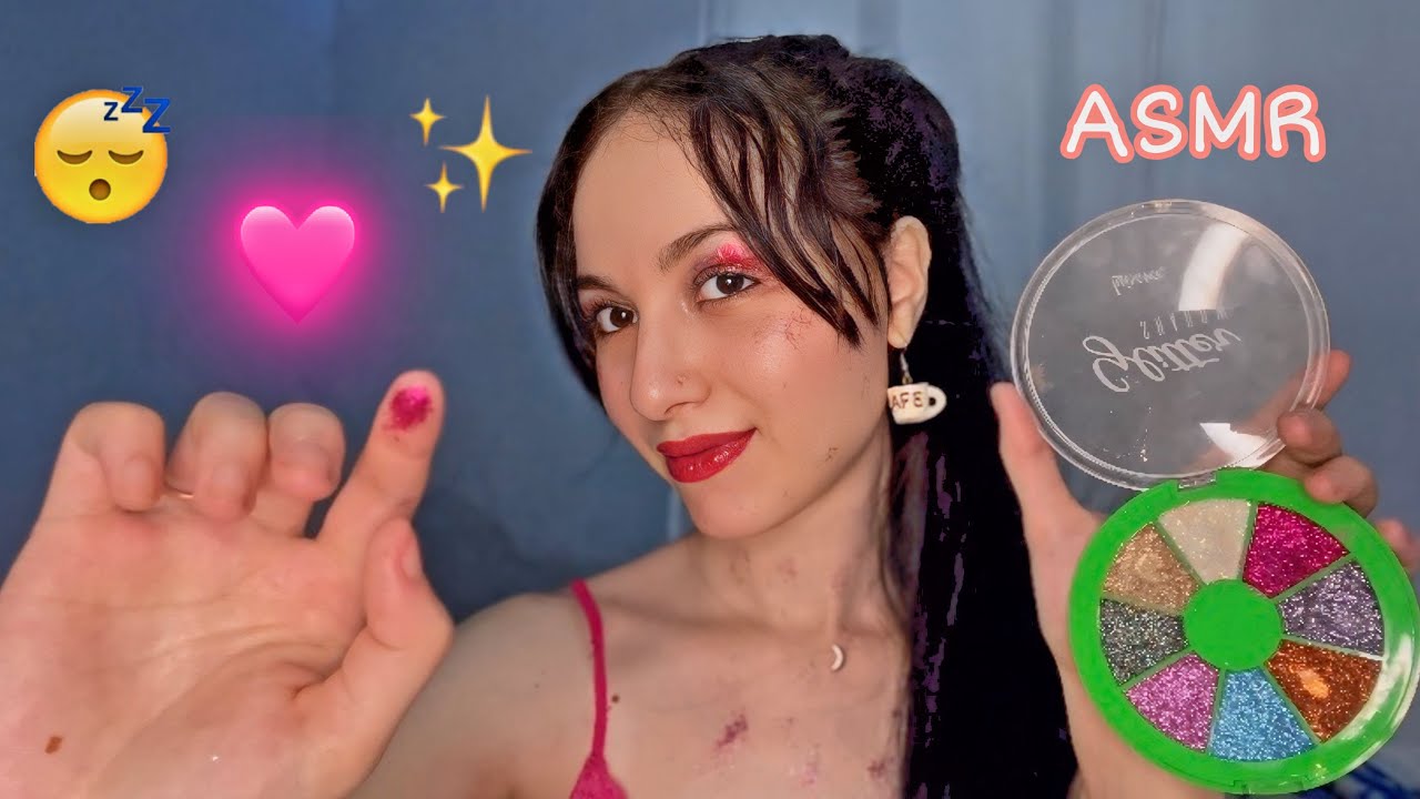 ASMR - VOU TE MAQUIAR PARA O CARNAVAL!!! *com som de ventilador no fundo* ✨💖💤