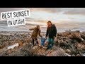 The BEST Place to Watch a Northern Utah Sunset! (Antelope Island in the Winter)