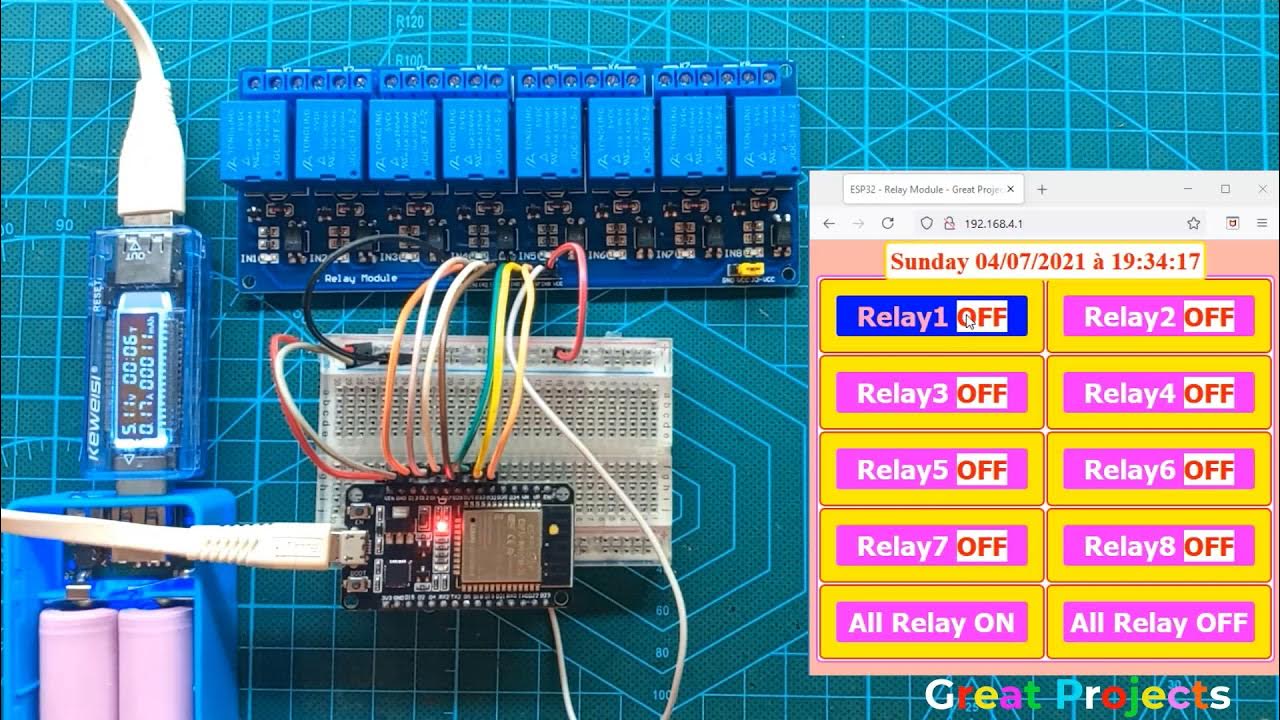 ESP32 Home Automation Control Relays WiFi local webserver Restore relay state using EEPROM