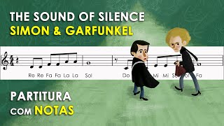 The Sound of Silence | Partitura com Notas para Flauta Doce, Violino | Simon & Garfunkel