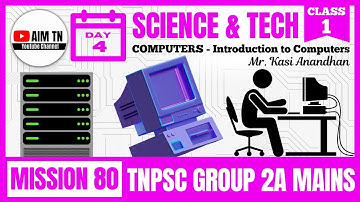 Science & Tech | Computer | Class - 1 | Introduction to Computers | Mr. Kasi Anandhan | Mission 80