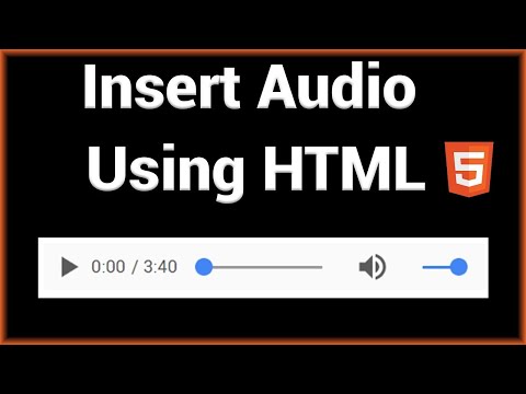 Audio in Html and css