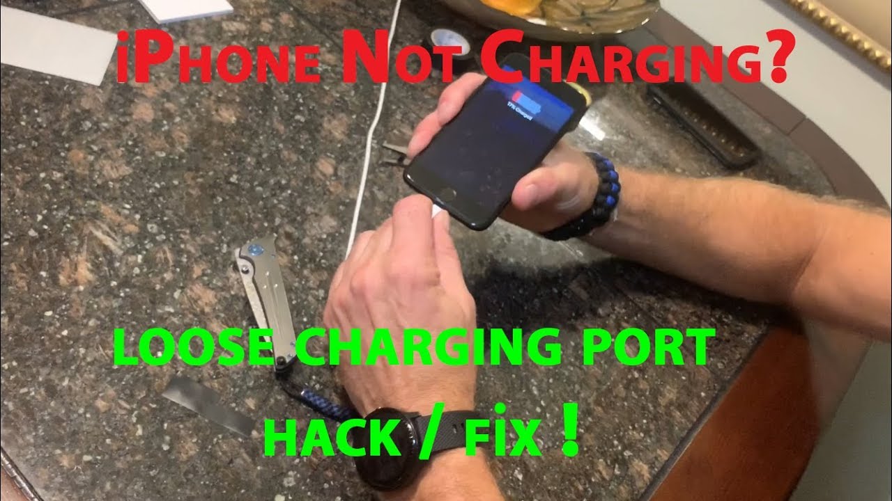 Quick DIY iPhone Charger Port FIX - not charging  loose connection - 6  7  8  11   ipad