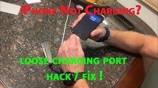 Quick DIY iPhone Charger Port FIX  not charging, loose connection  6, 7, 8, XS, XR, 11, 12 + ipad