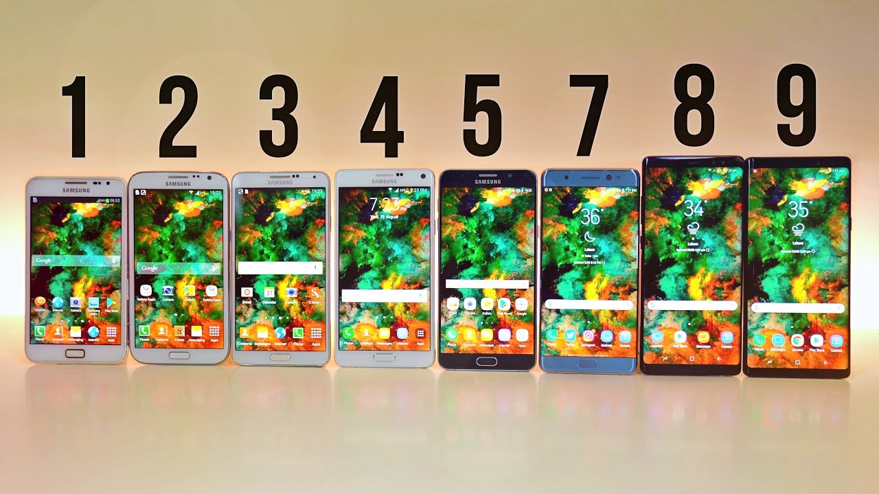 Galaxy Note Comparison Chart