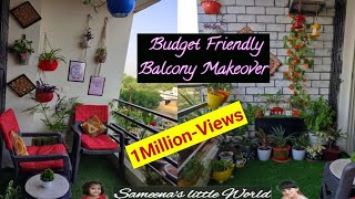 Balcony Makeover|| Diy Balcony Decoration Ideas||Budget Friendly Balcony Makeover|| Balcony Garden|