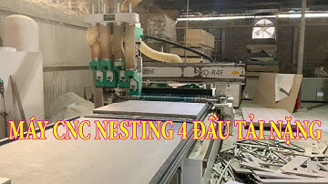 MÁY CNC ROUTER NESTING 4 Đầu Holztek Cắt khoan ván Full option | PRO-R4F