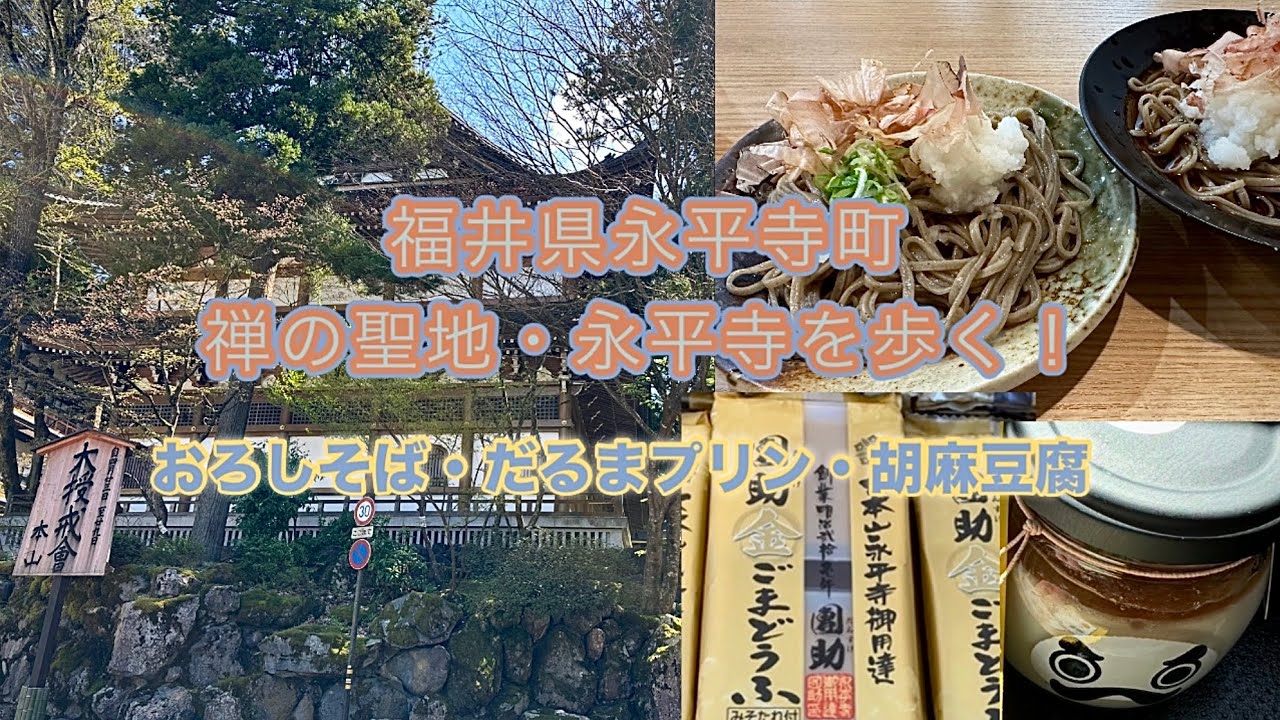 【福井観光】禅の聖地・永平寺を歩く！辛い生醤油そば・だるまプリン・胡麻豆腐