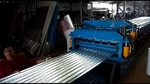 Double Layer Roll Forming Machine Installation time video in Kolhapur