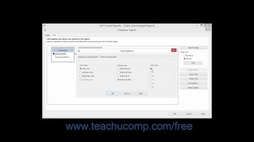 Crystal Reports 2013 Tutorial Enforcing Table Joins & Changing Link Types Business Objects Training