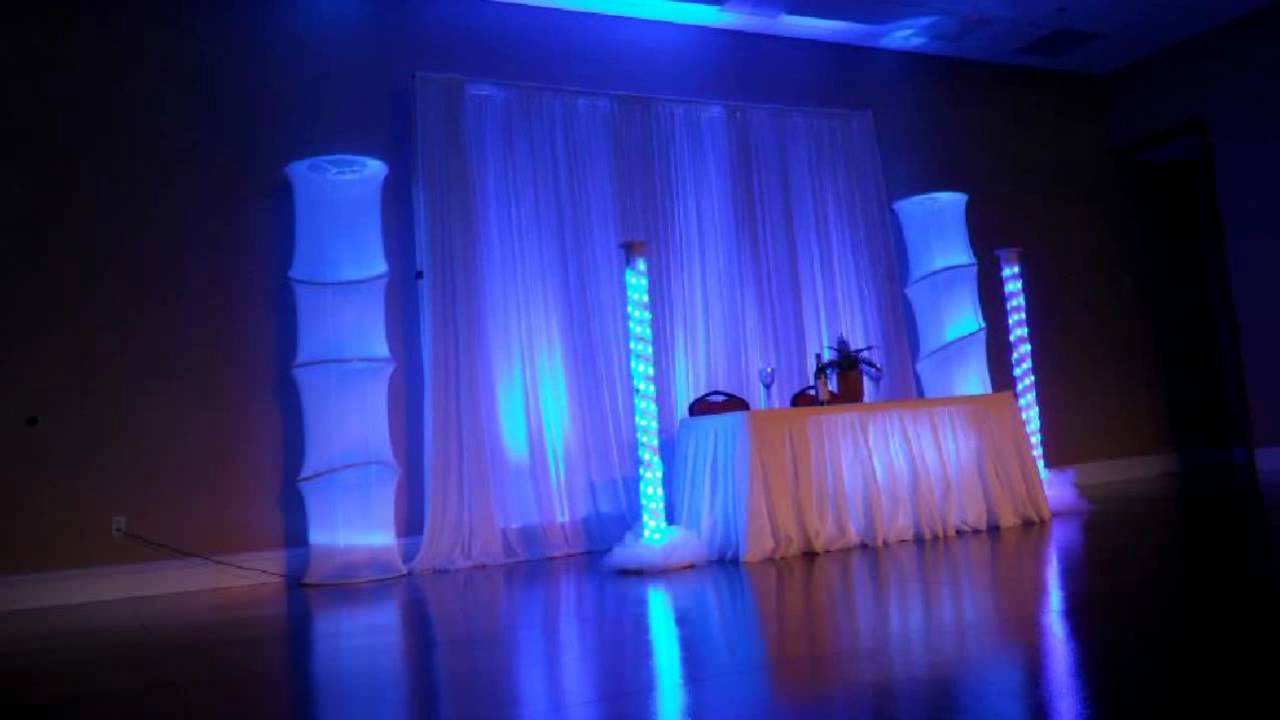 Orlando dj and wedding lighting LED head table lighting YouTube
