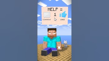 HELP Herobrine SURVIVE Megalodon/Sharks on RAFT (Bones - Imagine Dragons) #minecraft #shorts