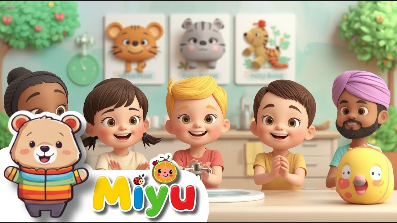 👮🚔🧼 LAVARSI LE MANI non è mai stato così DIVERTENTE! Canzoni educative per bambini | Miyu