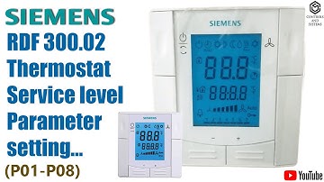 Siemens RDF 300.02 Thermostat | Complete Parameter Setting Guide