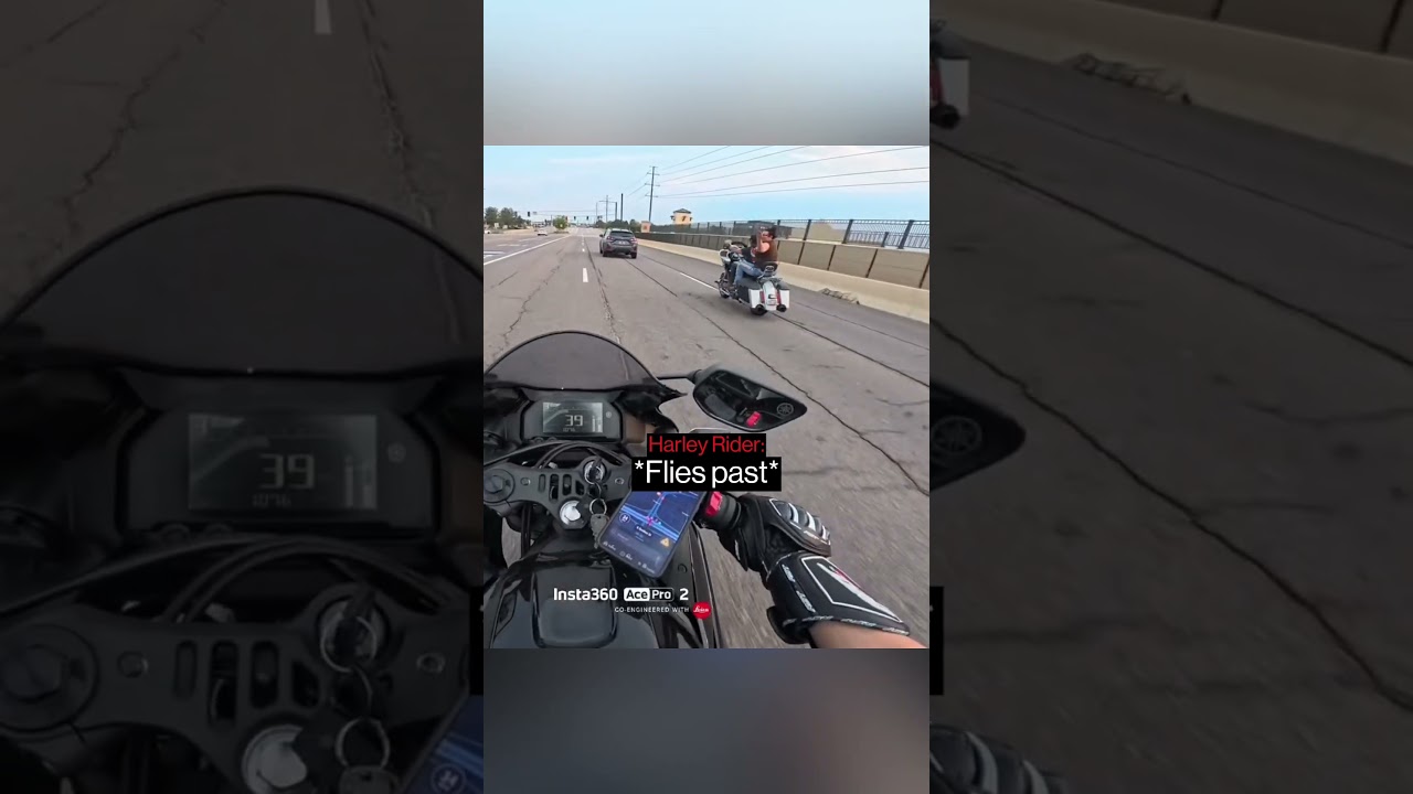 Biker Accidentally Upsets Salty Harley Rider 😳