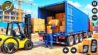Worker Loading Cargo into Shipping Container 🚛 | Construction Truck Simulator Gameplay #video #trend