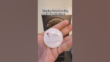 Custom badges for GULAAB GHAR - because details matter. Strong brands deserve standout merch😎🩷