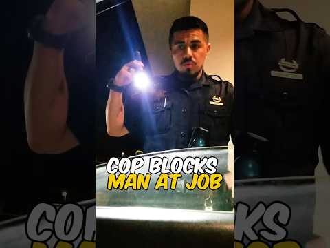 Cop demands ID from man returning to former job site.