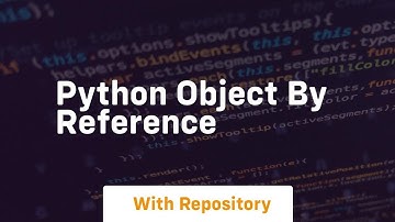 python object by reference