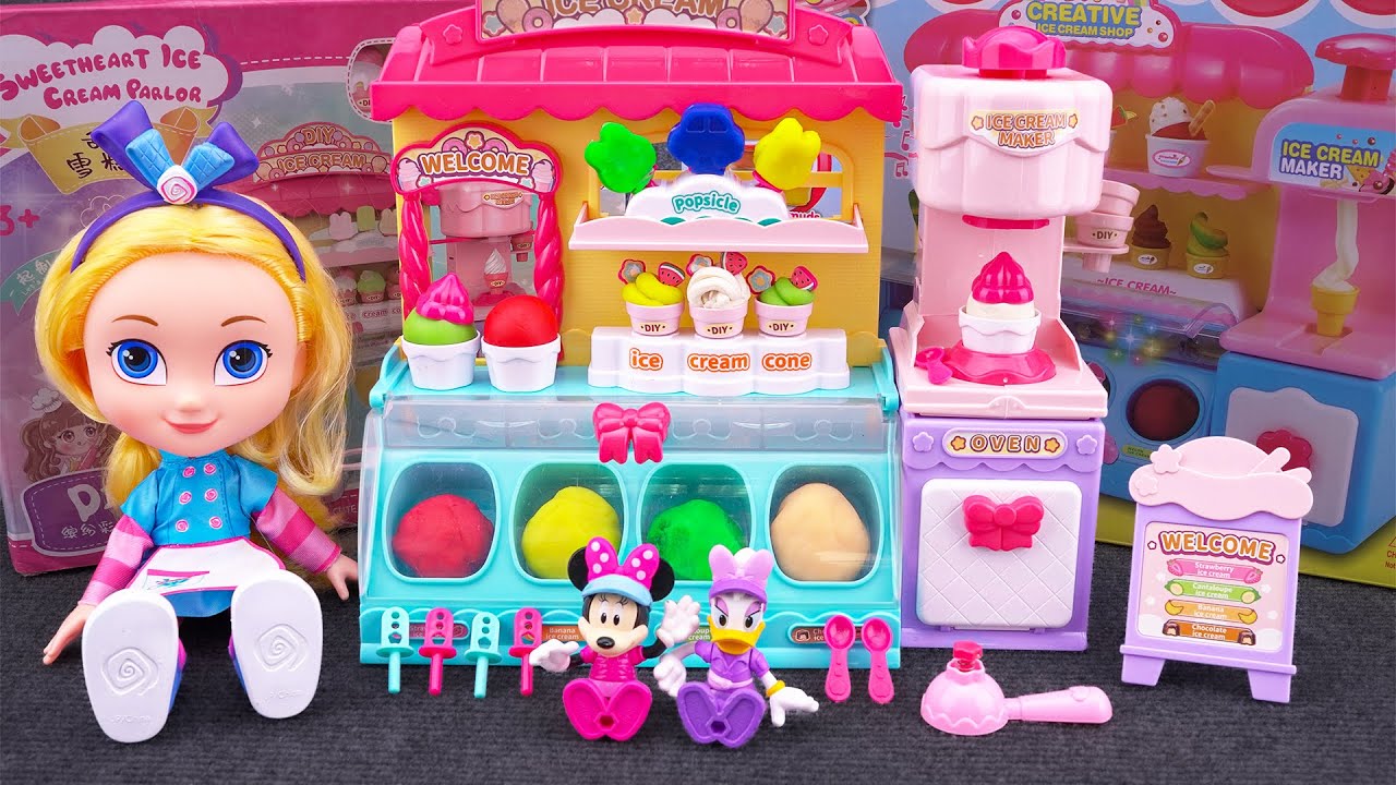 16 Minutes Satisfying with Unboxing Sweet Ice Cream Shop PlaySet ASMR | Review Toys