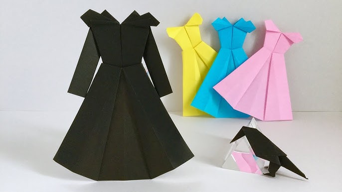 アナ雪 折り紙 エルサ ドレス1 Frozen Origami Elsa S Dress1 Youtube