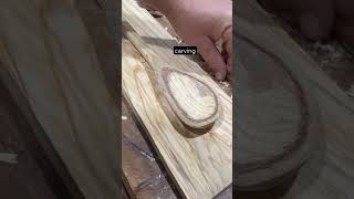 Chip carving a spoon with a bench chisel #woodworking