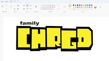 How to draw the Family Chrgd logo using MS Paint | How to draw on your computer