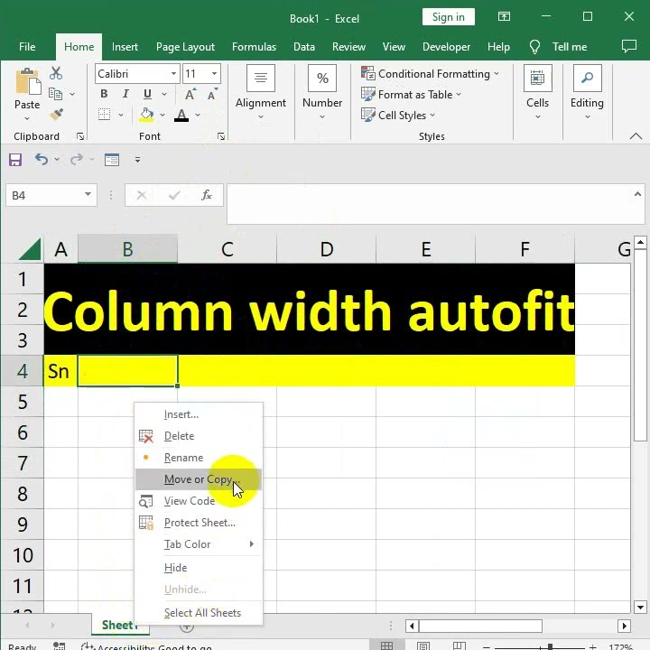 How To Automatically Adjust Column Width In Excel YouTube