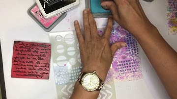 Simple Art Journal background using Distress Oxide Inks