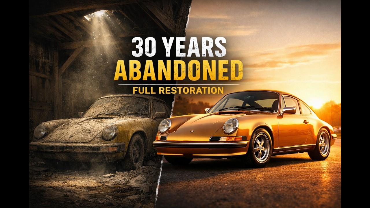 Abandoned Porsche 911 Left for 30 Years… Brought Back to Life 💛🔥