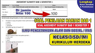 Latihan Soal Sumatif Semester 1 Bab 1 IPAS kelas 3 SD/MI Bab 1 dan kunci jawaban kurikulum Merdeka