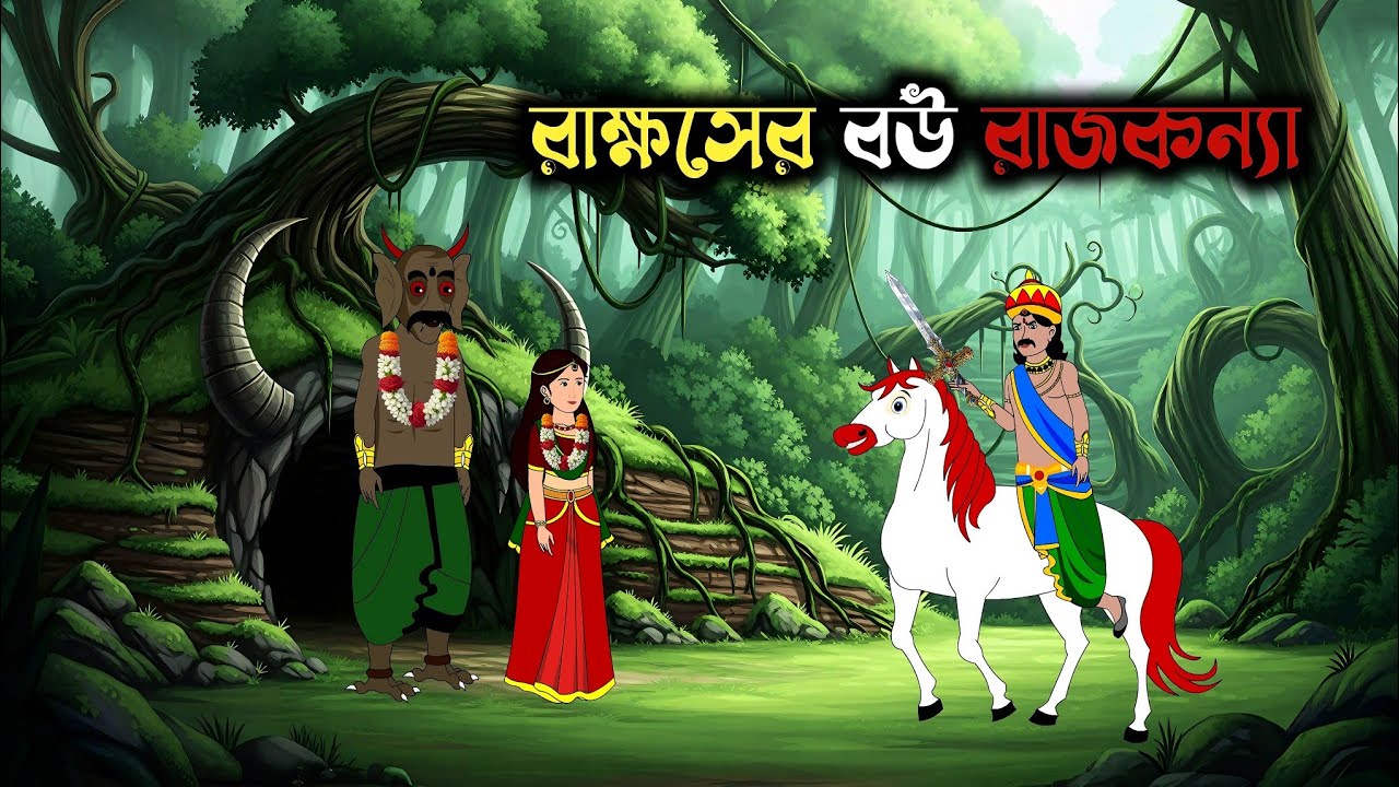 রাক্ষসের বউ রাজকন্যা . Bangla cartoon . Rupkothar Golpo . Thakumar Jhuli  .  Sasta Toons