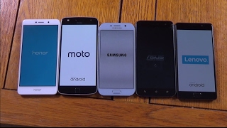 Samsung Galaxy A5 2017 vs Moto Z Play vs Honor 6X vs Lenovo P2 vs Asus Zenfone 3 - Speed Test!