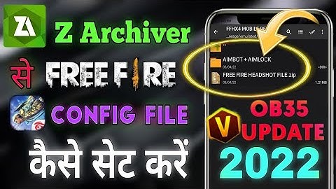 Zarchiver Free Fire Headshot Setting | How To Apply Hack File 2022🥰 | How To Apply Config File FF ♻️