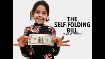 ഈസി മാജിക് Learn Self-Folding Dollar Magic Trick. How to make a bill fold on its own Easy #magic