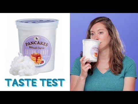 Pancakes & Maple Syrup Cotton Candy Taste Test - Pancakes & Maple Syrup Cotton Candy Taste Test