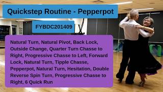 Quickstep 1 min routine -Tipple Chasse, Pepperpot, Double Reverse Spin, Six Quick Run, 201409