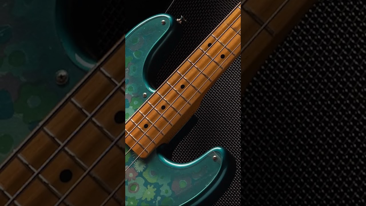 2004 Fender Precision Bass Crafted in Japan in a Blue Floral