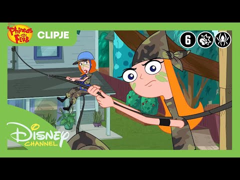 Phineas & Ferb | Mam Zit Vast Op Een Zipline | Disney Channel België-Nederland